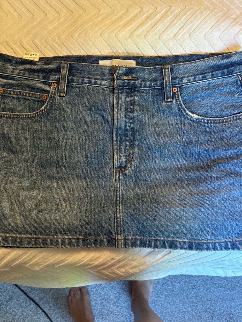 Denim Forum Blue Denim Mini Skirt